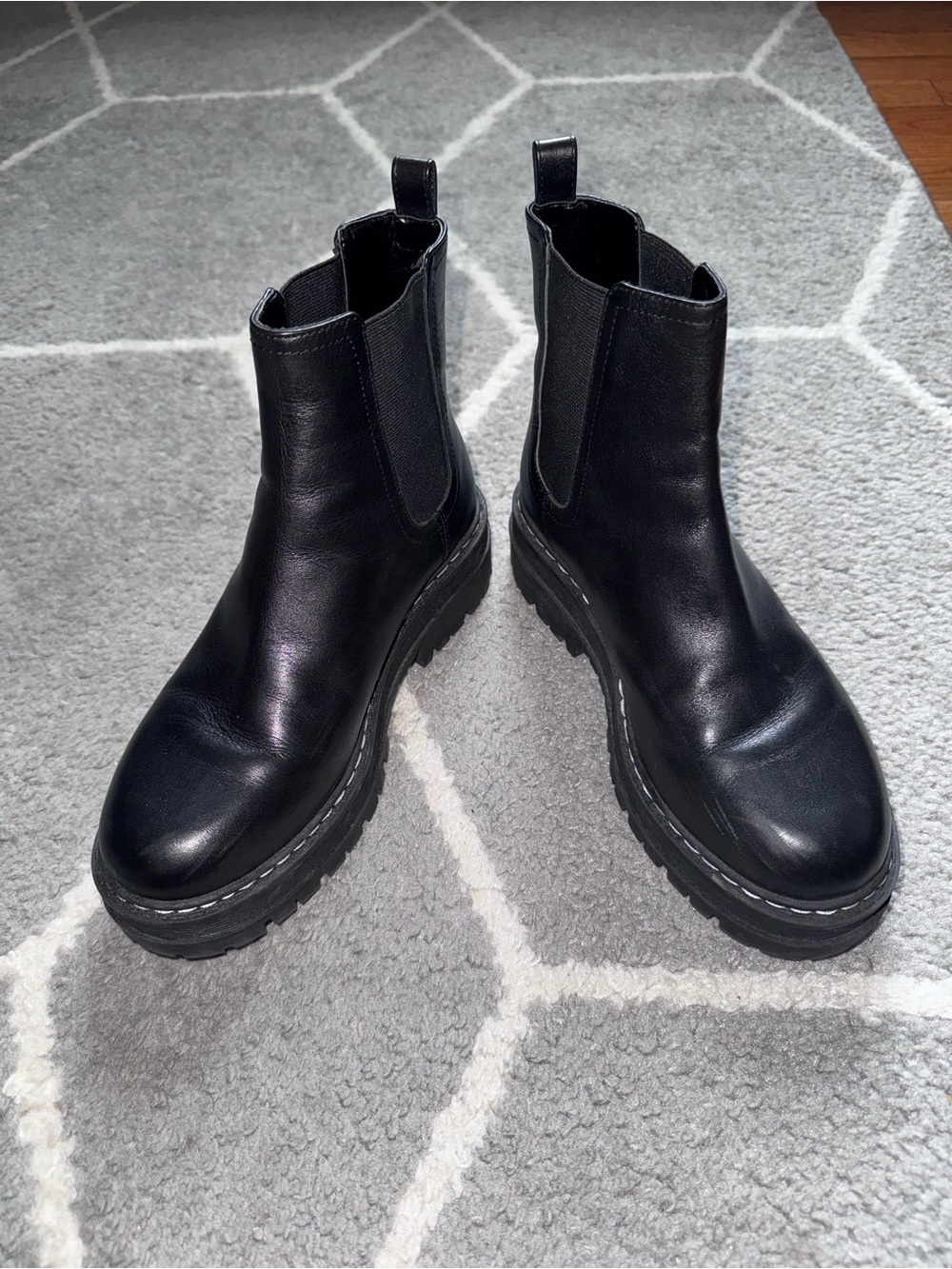 Marc Fisher Padmia Leather Combat Boot
